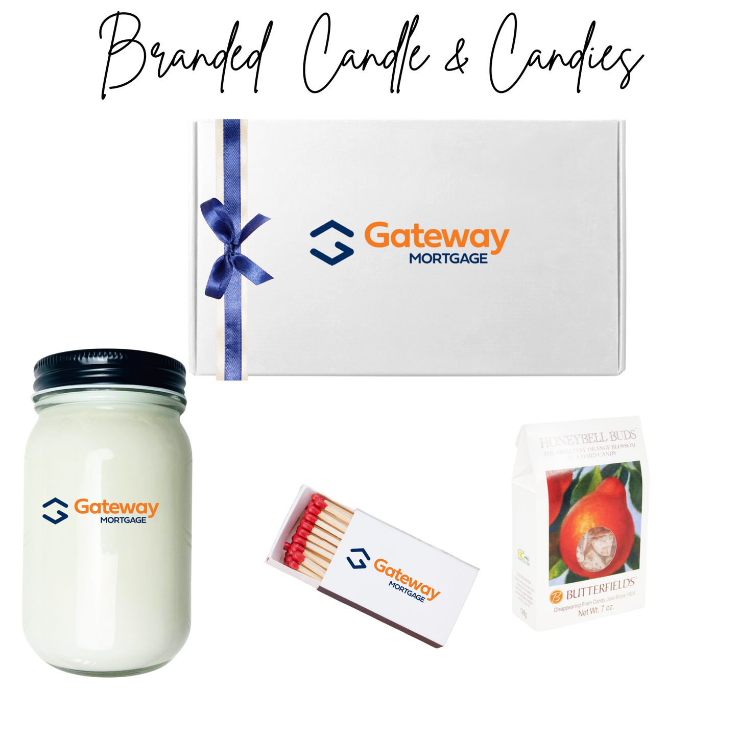 Branded Candle & Candy Gift Box