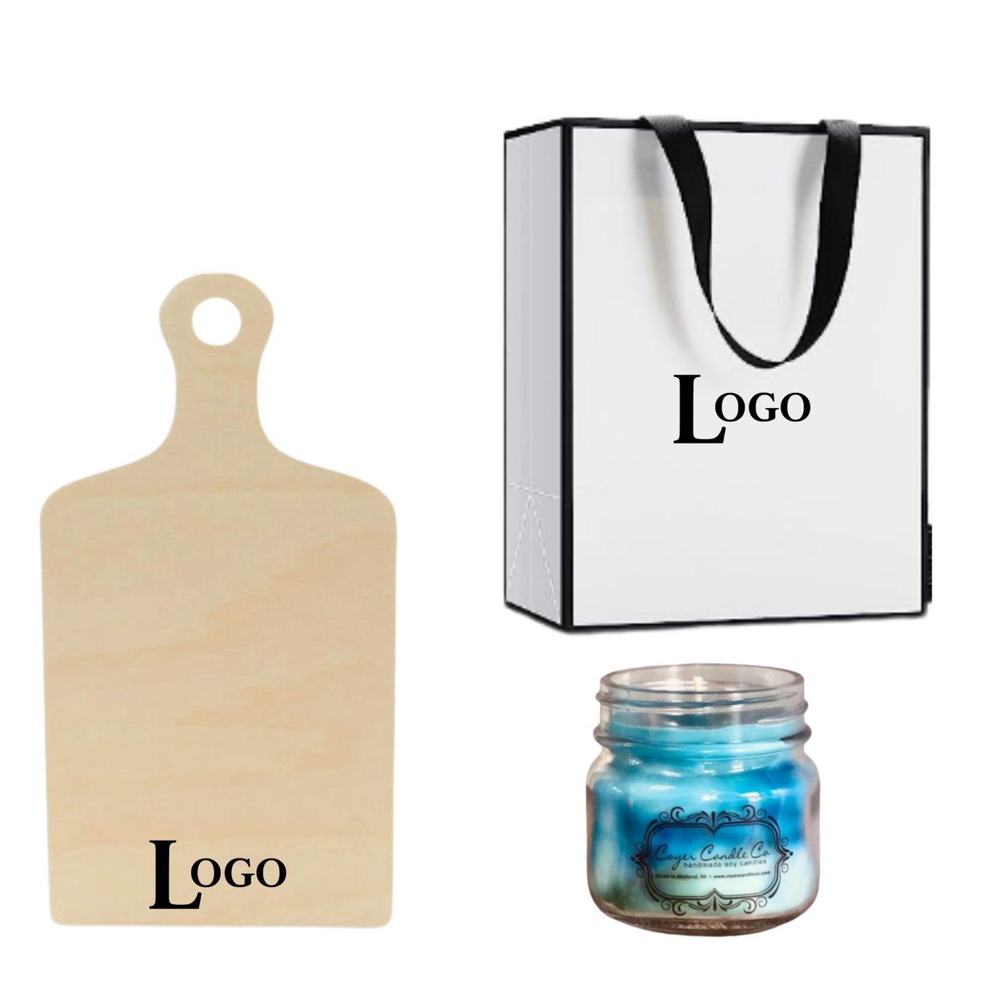 Cutting Board & Candle Gift Bag