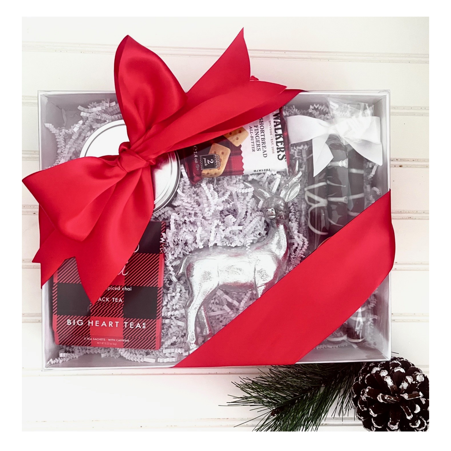 Silver Reindeer Holiday Box