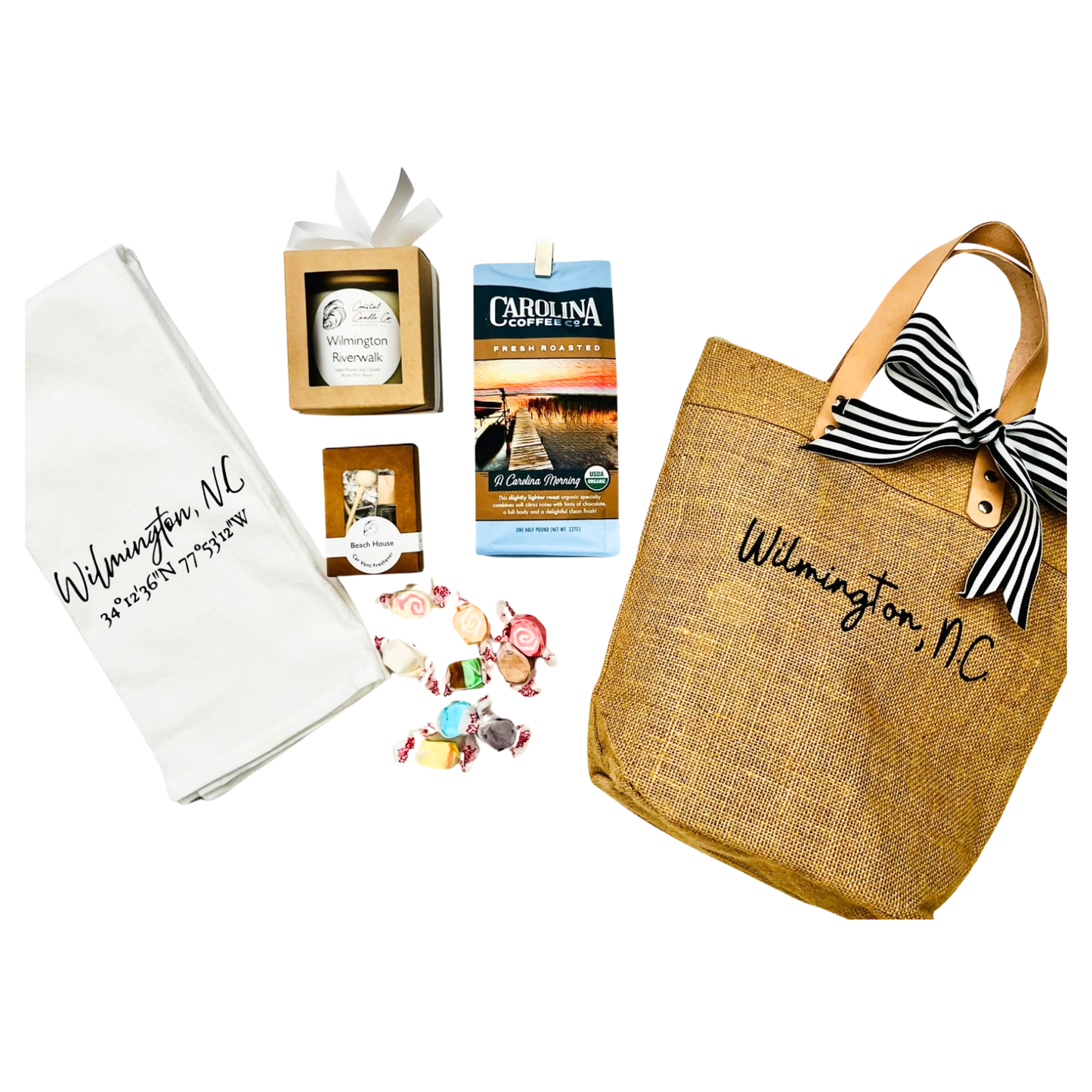Wilmington Tote with Coffee & Candle