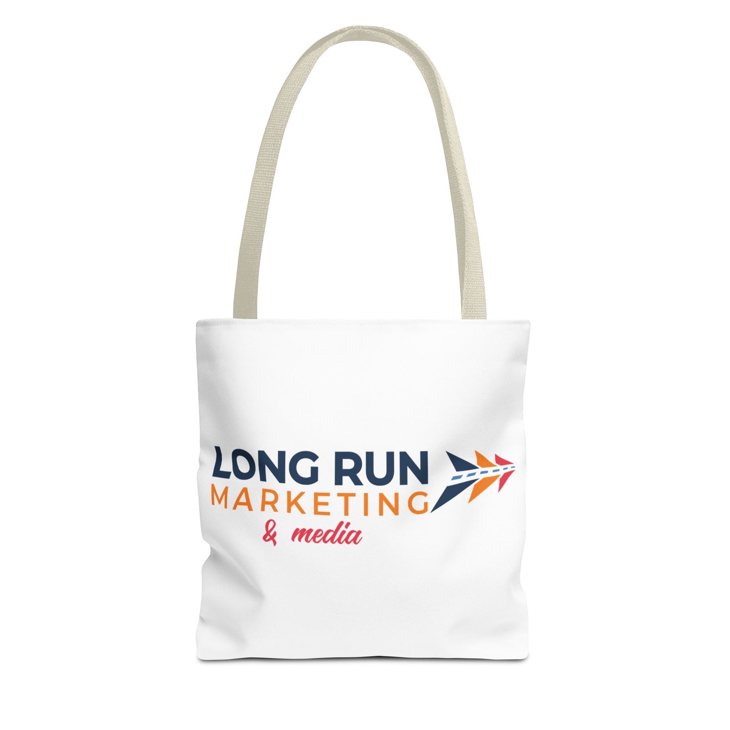 Long Run Marketing & Media Logo Tote Bag — Branded Canvas Tote
