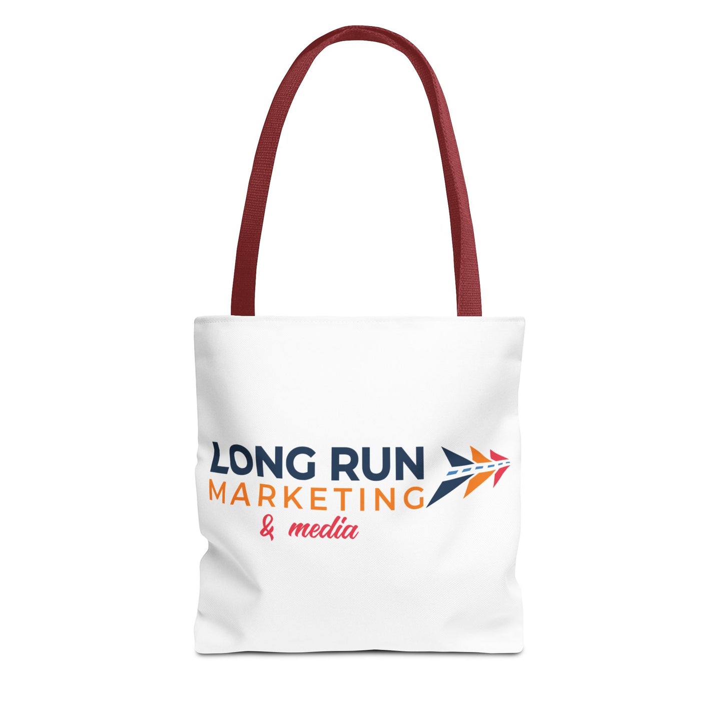Long Run Marketing & Media Logo Tote Bag — Branded Canvas Tote