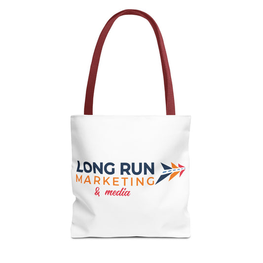 Long Run Marketing & Media Logo Tote Bag — Branded Canvas Tote