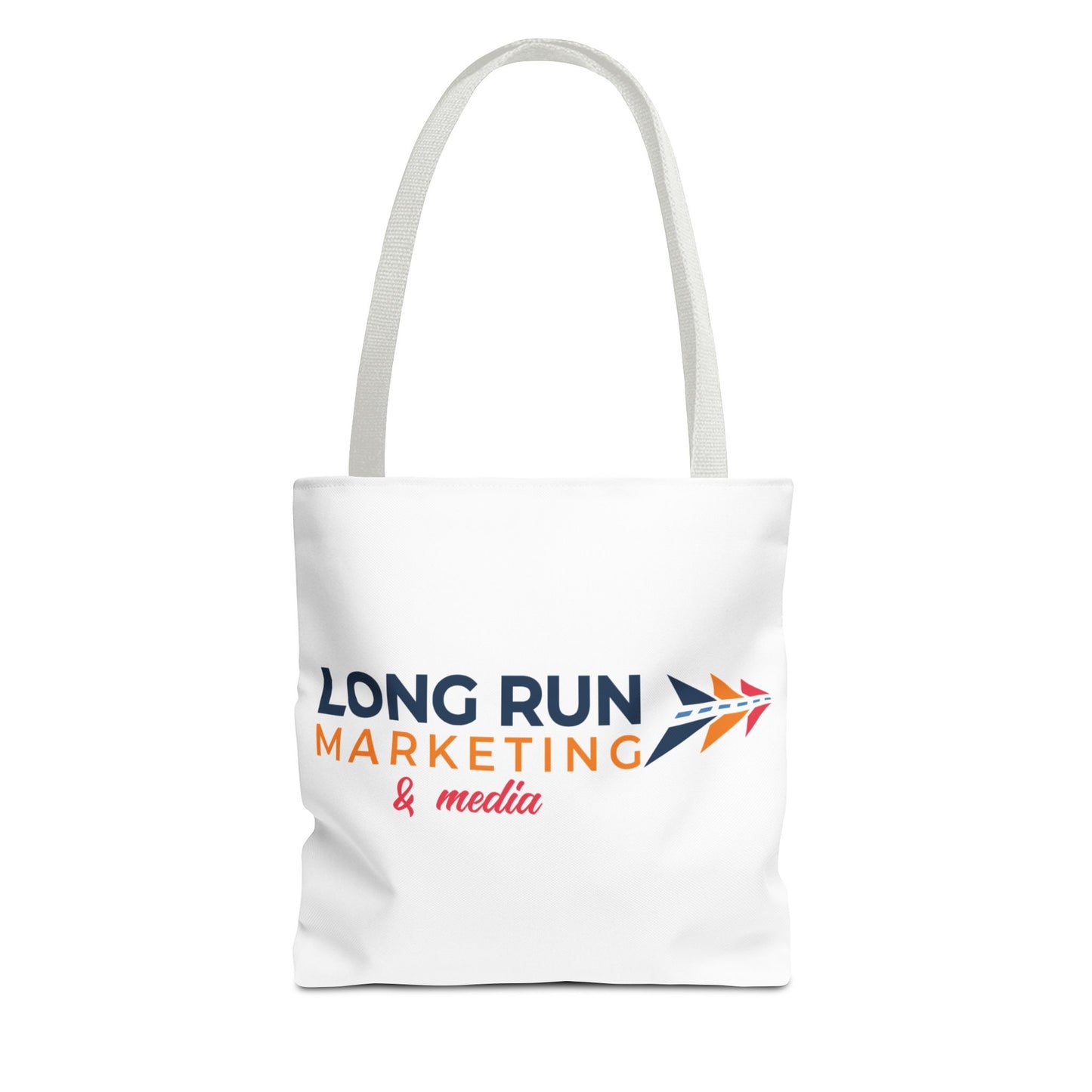 Long Run Marketing & Media Logo Tote Bag — Branded Canvas Tote