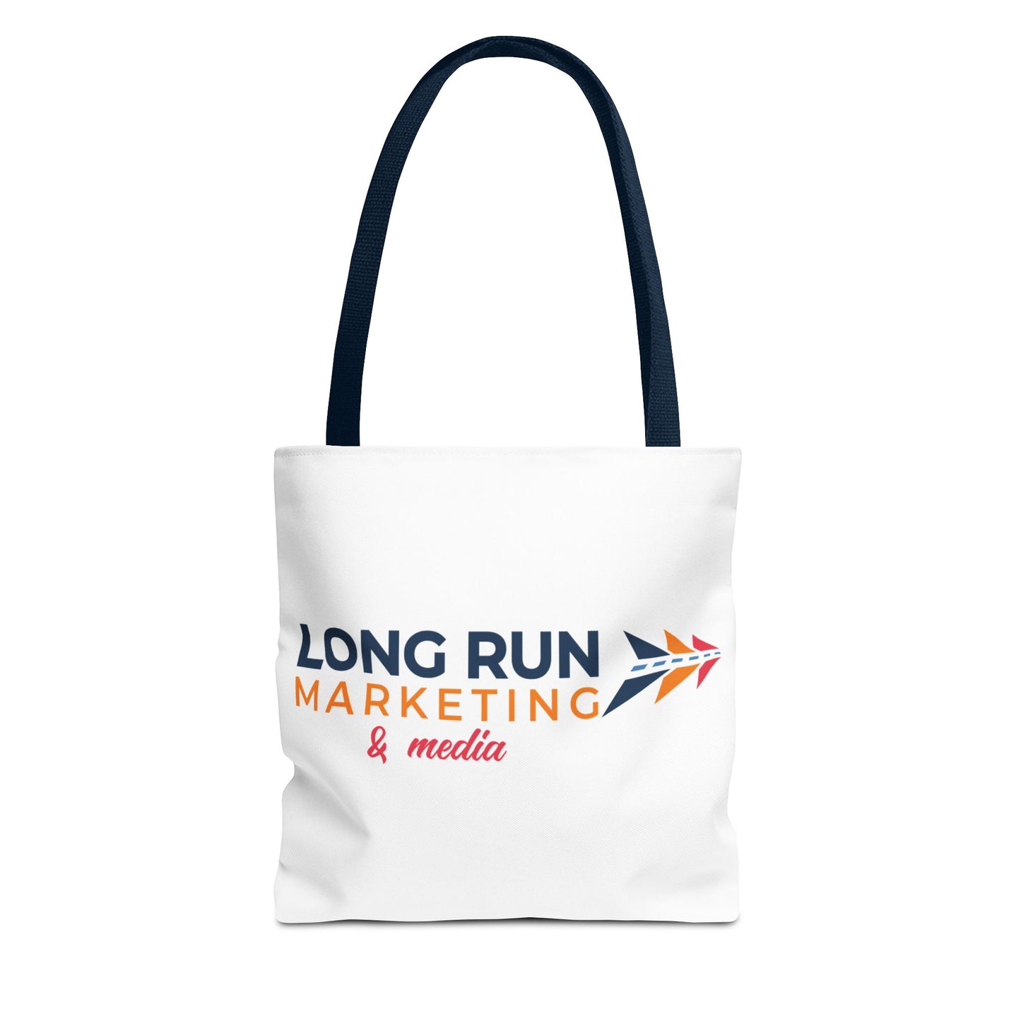 Long Run Marketing & Media Logo Tote Bag — Branded Canvas Tote