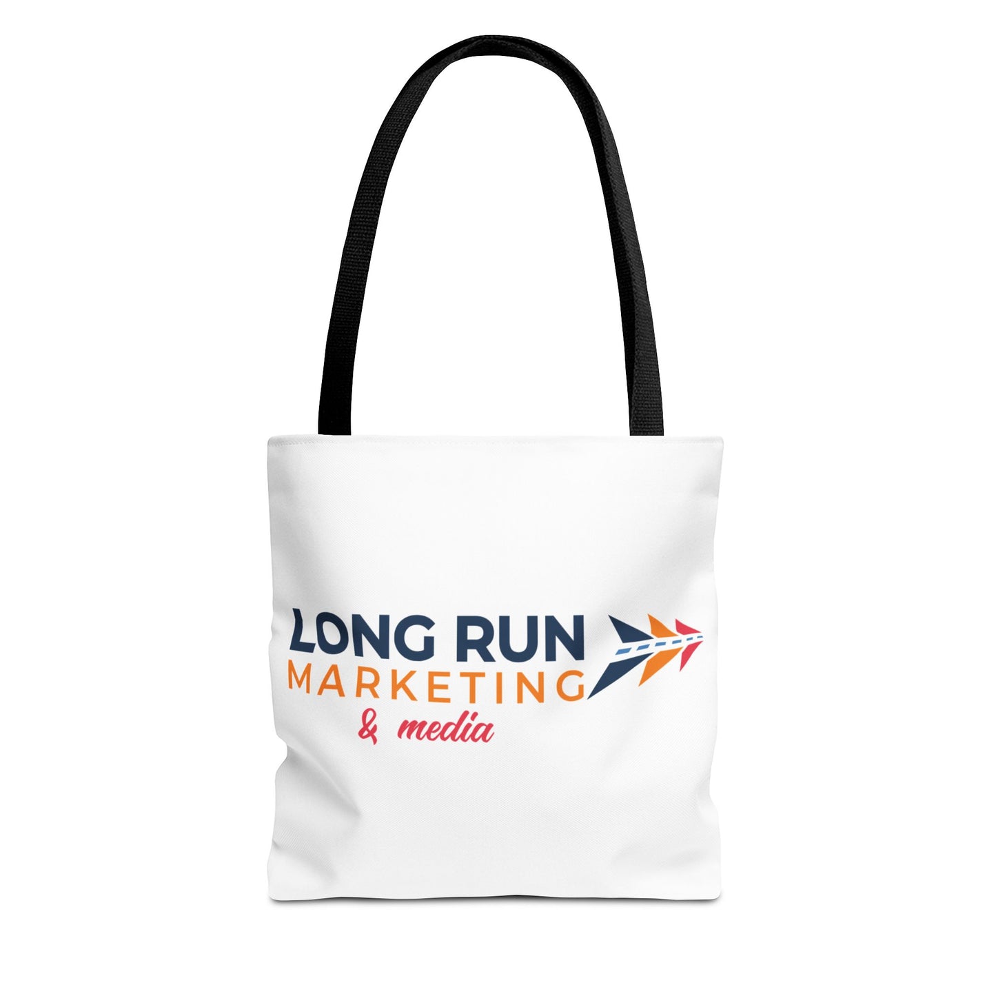 Long Run Marketing & Media Logo Tote Bag — Branded Canvas Tote