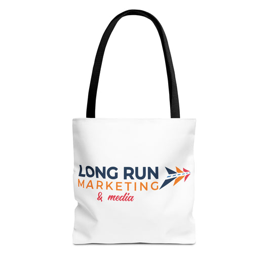 Long Run Marketing & Media Logo Tote Bag — Branded Canvas Tote