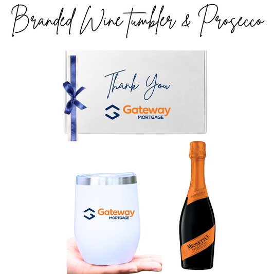 Branded Wine Tumbler and Prosecco