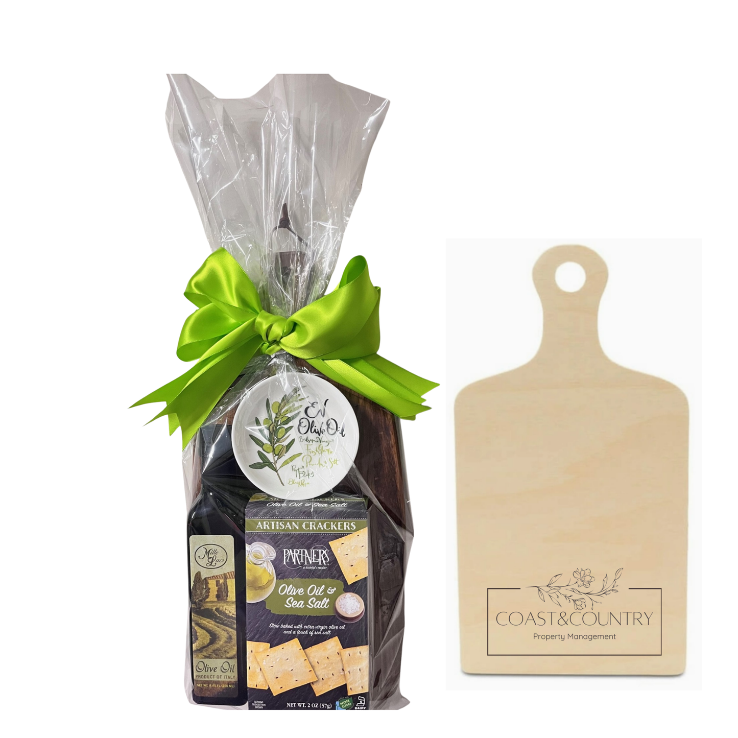 Olive Oil & Cutting Board Gift Bundle