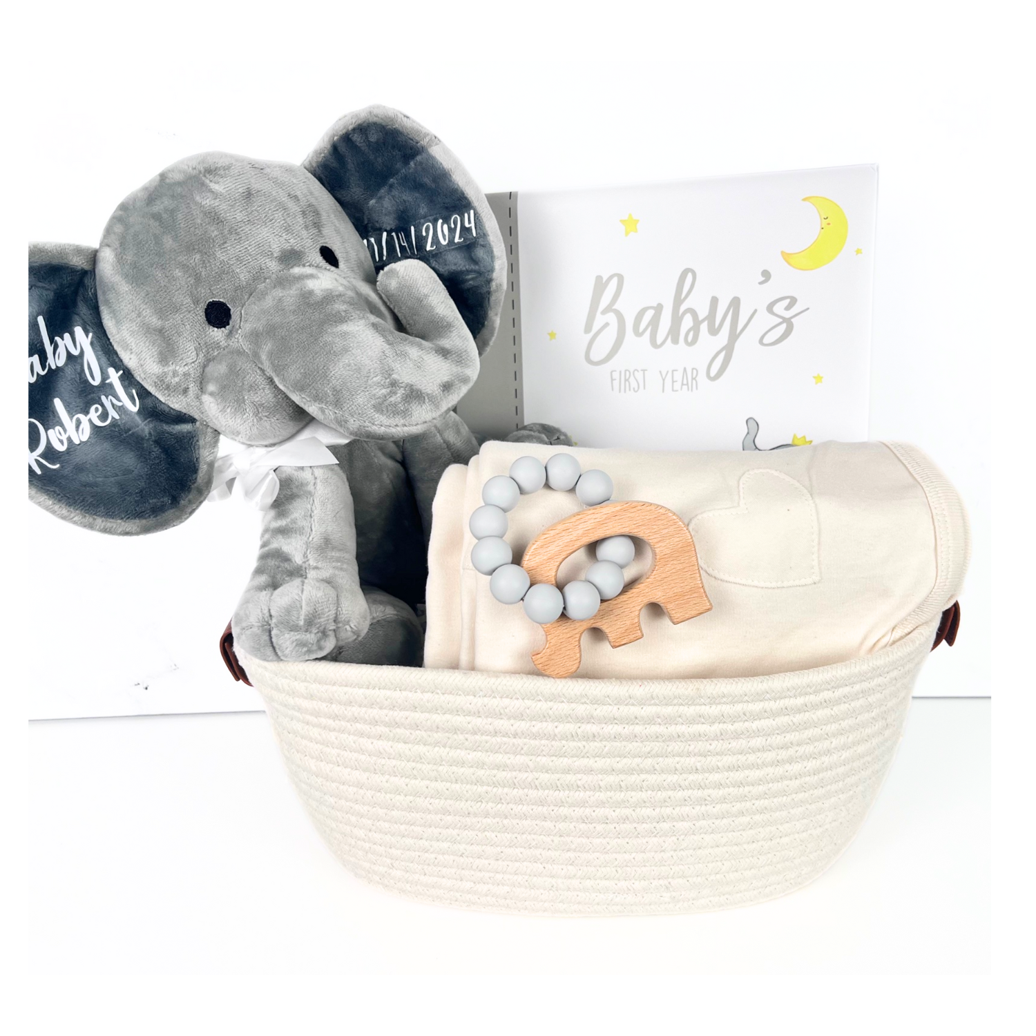 Baby Elephant Gift Basket- Gender Neutral – The Carolina Company