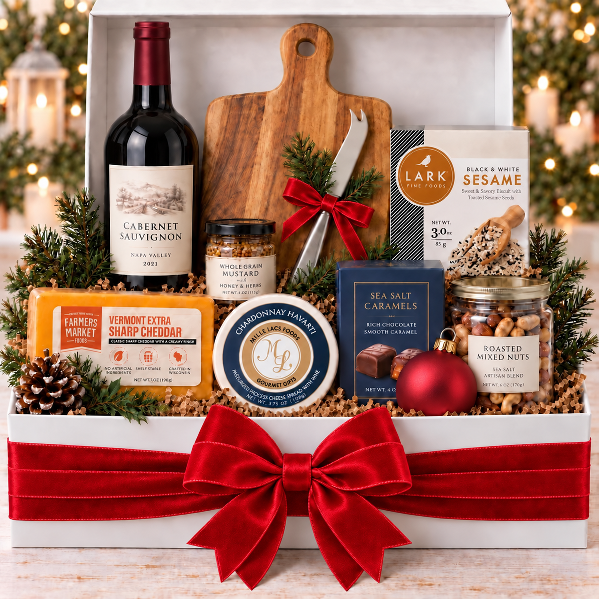 Holiday Snacks and Wine Large