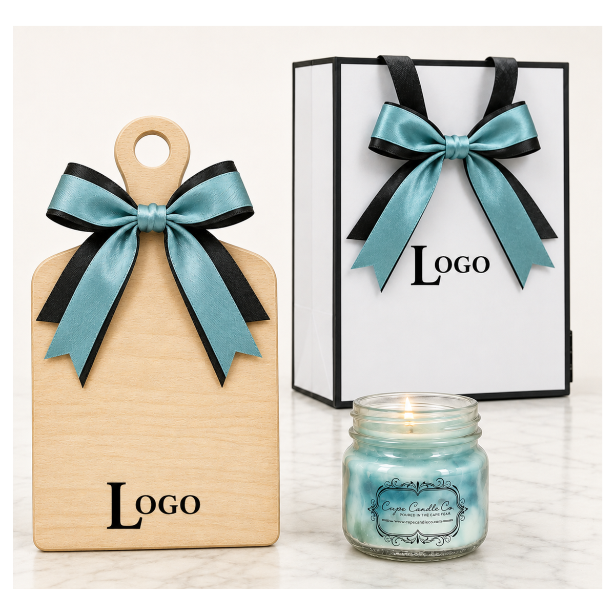 Cutting Board & Candle Gift Bag