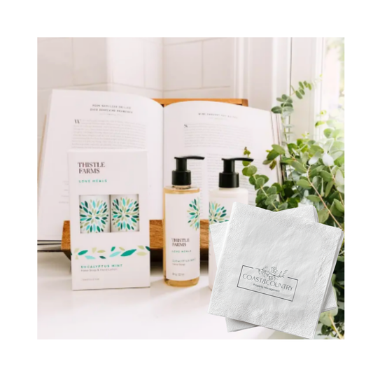 Hand Soap, Lotion & Logo Tea Towel