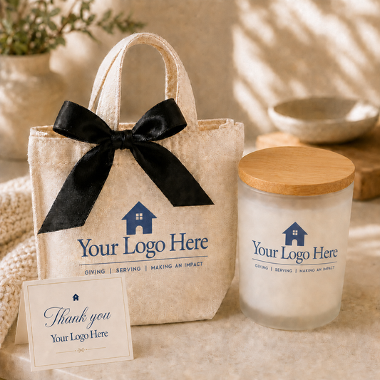 Candle & Tote with Logo