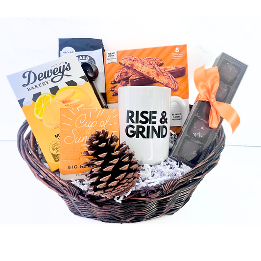 Rise & Grind/ Coffee and Tea Gift Basket