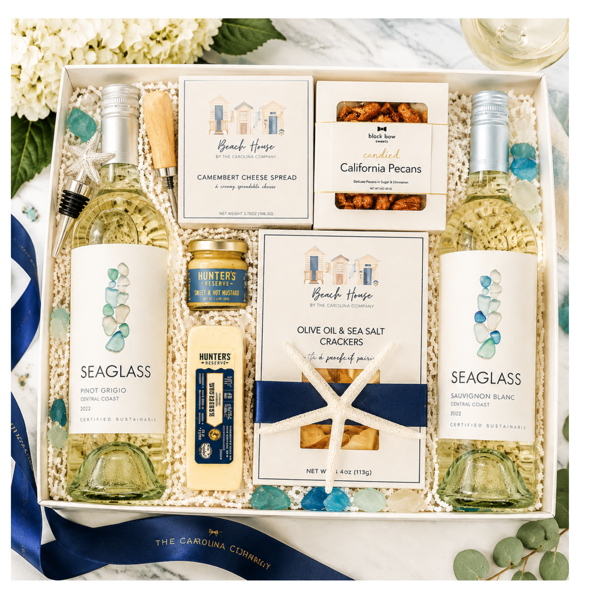 Large Sea Glass Wine Gift Box