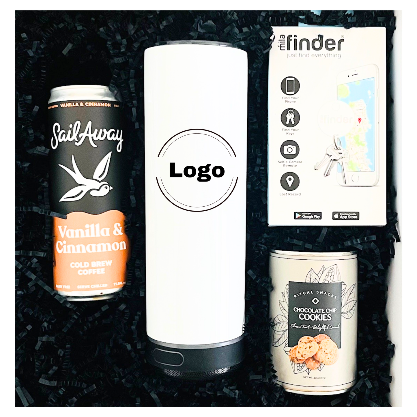 Logo Gift Box -Tumbler with Speaker, Key Finder & Goodies