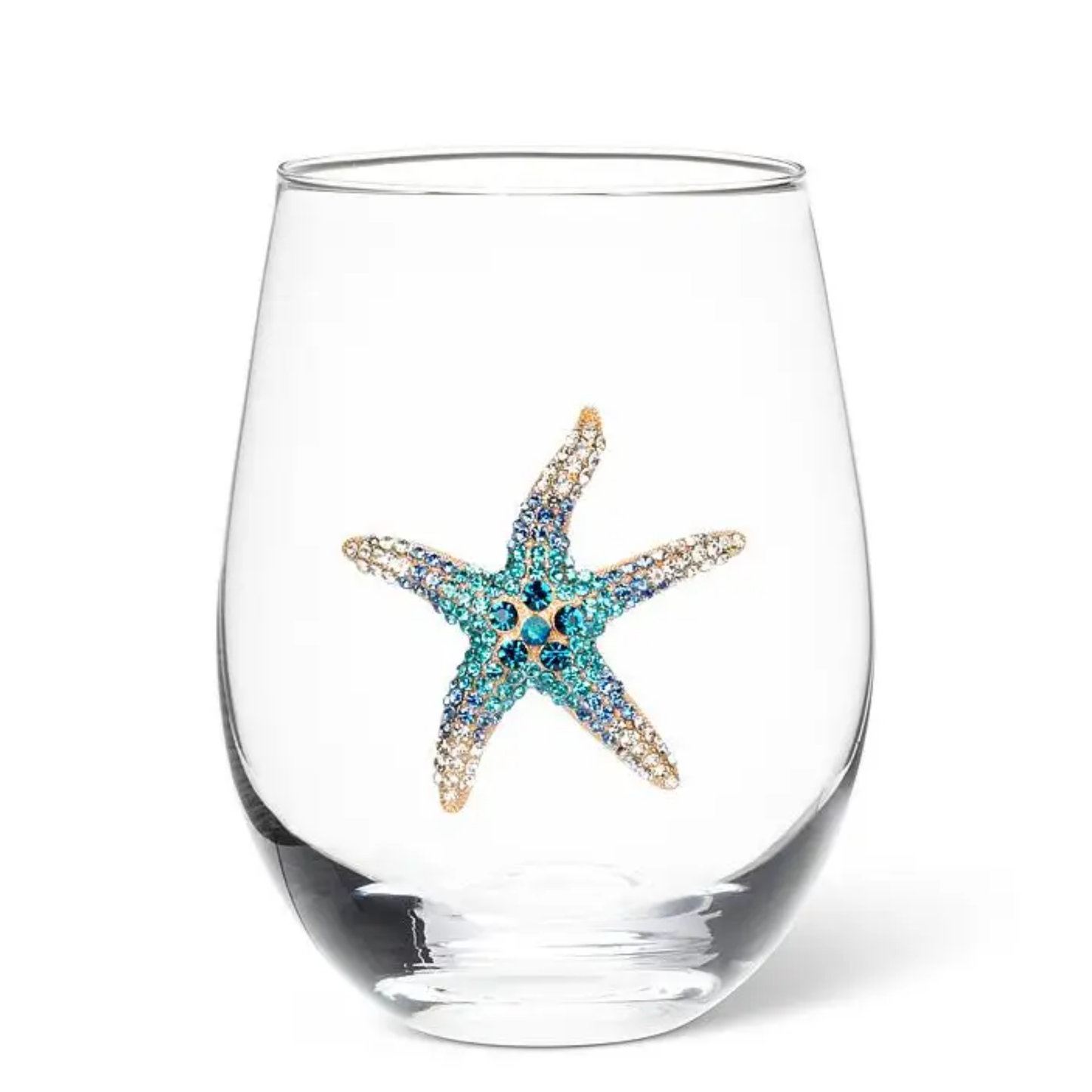 Wine Glass w Starfish 16 oz