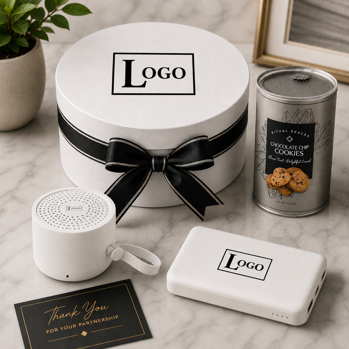 Logo Gift with Power Bank and Ear Buds