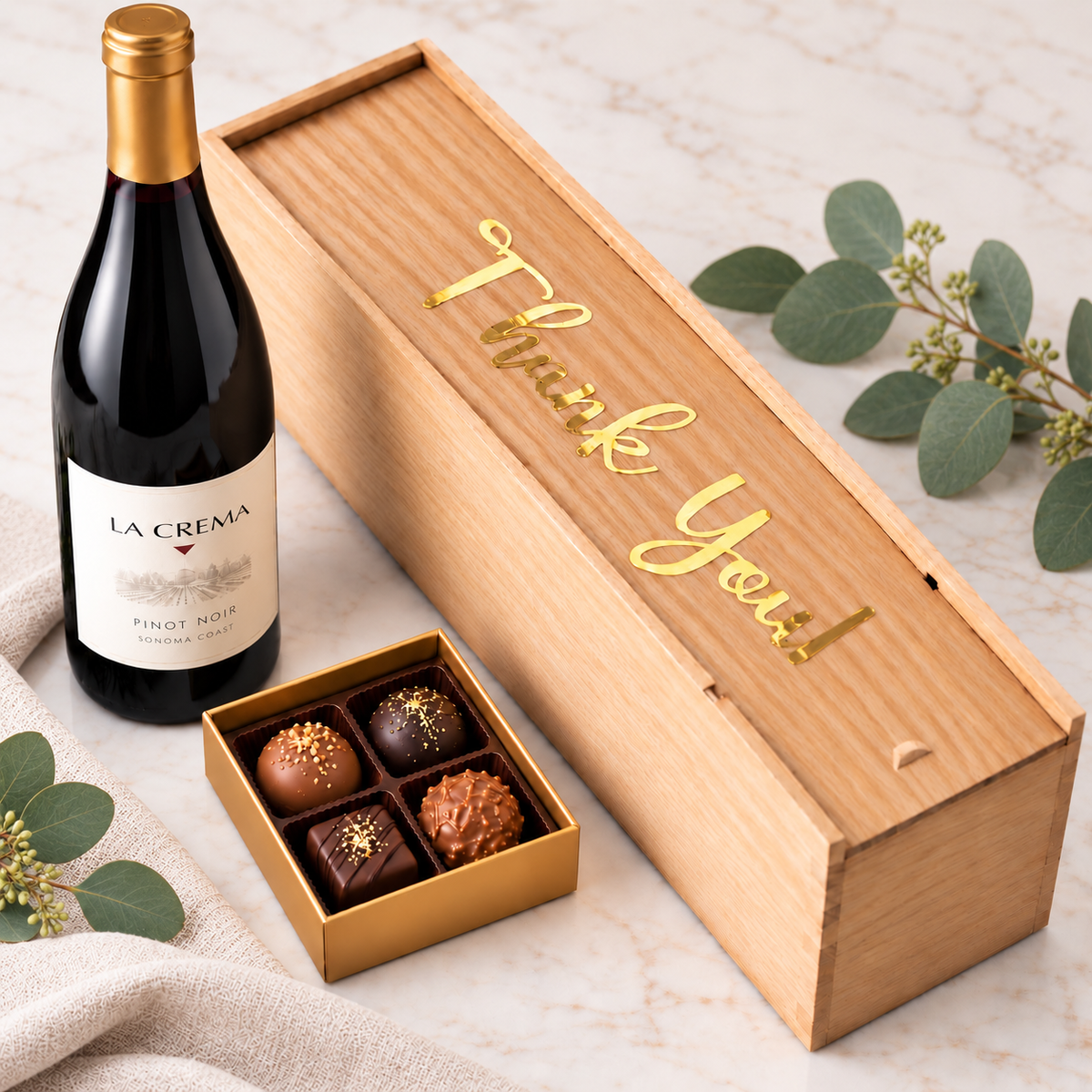 Thank You Box- Wine and Chocolates