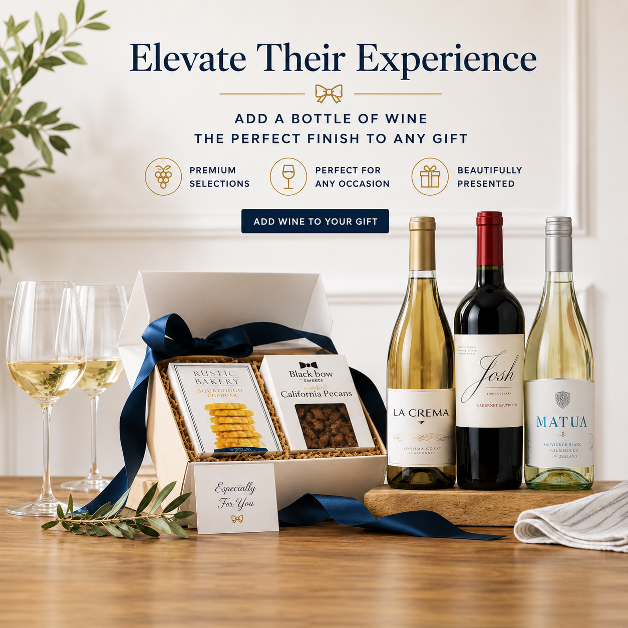 Add Wine or Prosecco to Your Gift