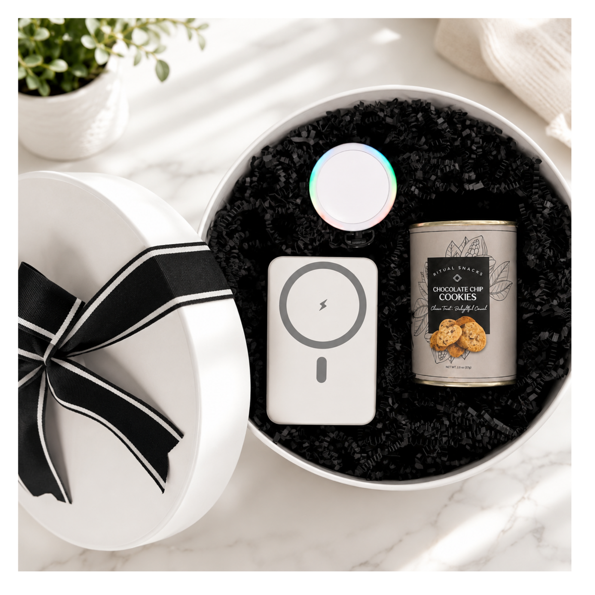 Logo Gift with Power Bank and Ear Buds